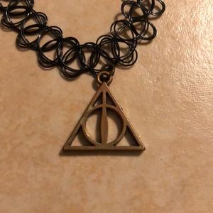 Deathly Hallows Pendant Choker Necklace
